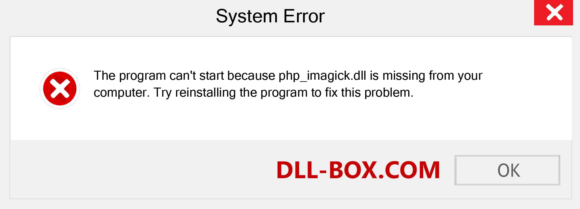  php_imagick.dll file is missing?. Download for Windows 7, 8, 10 - Fix  php_imagick dll Missing Error on Windows, photos, images